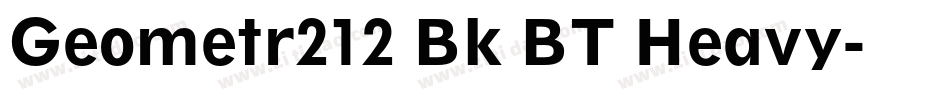 Geometr212 Bk BT Heavy字体转换